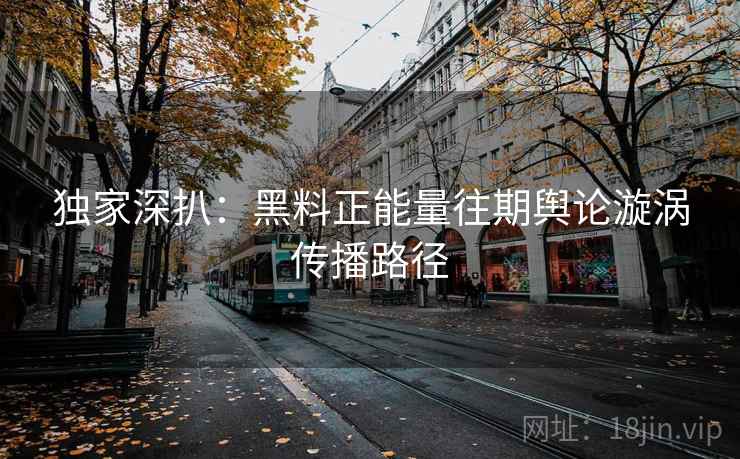 独家深扒：黑料正能量往期舆论漩涡传播路径
