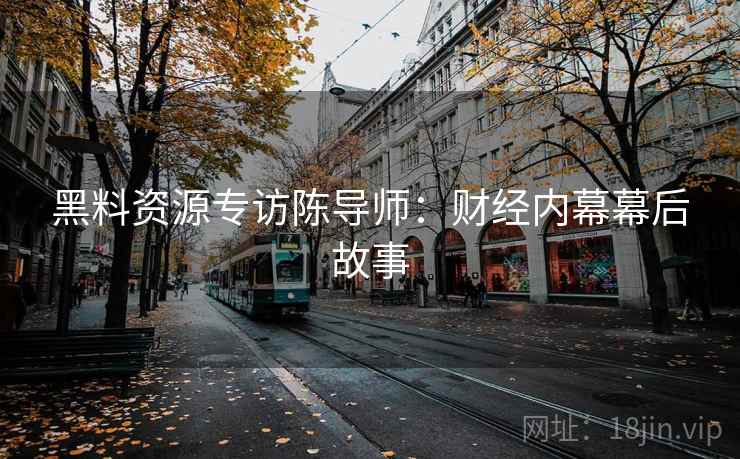 黑料资源专访陈导师：财经内幕幕后故事