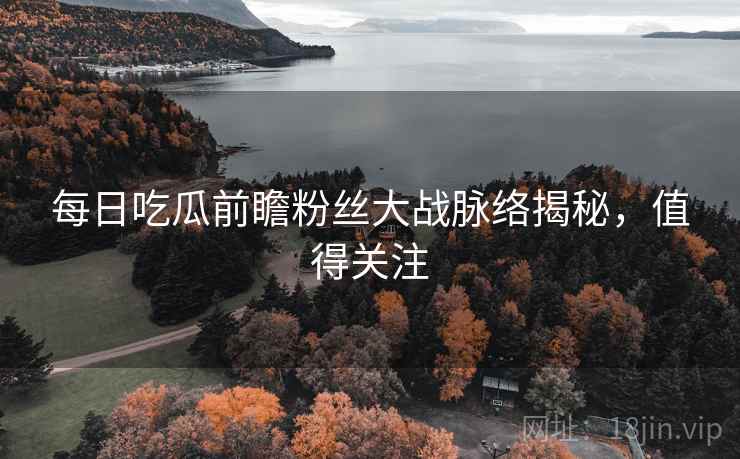 每日吃瓜前瞻粉丝大战脉络揭秘，值得关注