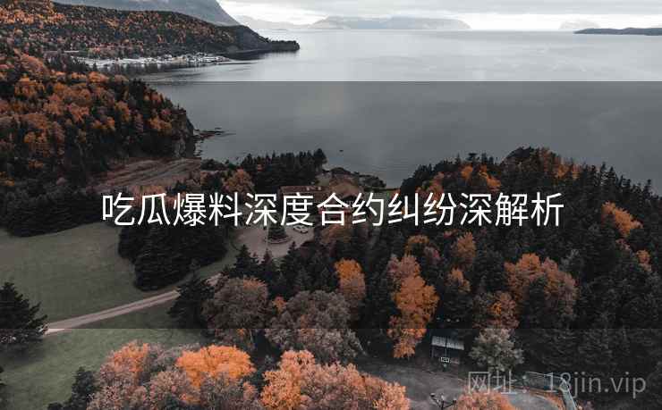 吃瓜爆料深度合约纠纷深解析